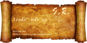 Izsó Róza névjegykártya