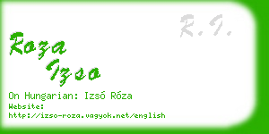 roza izso business card
